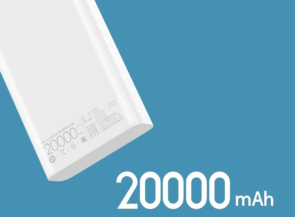 ZMi Powerbank Aura 20 000 mAh Type-C емкость
