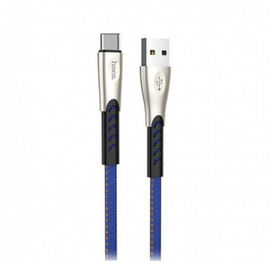 Кабель HOCO U48 USB 2.4A для Type-C нейлон 1.2м (Blue)